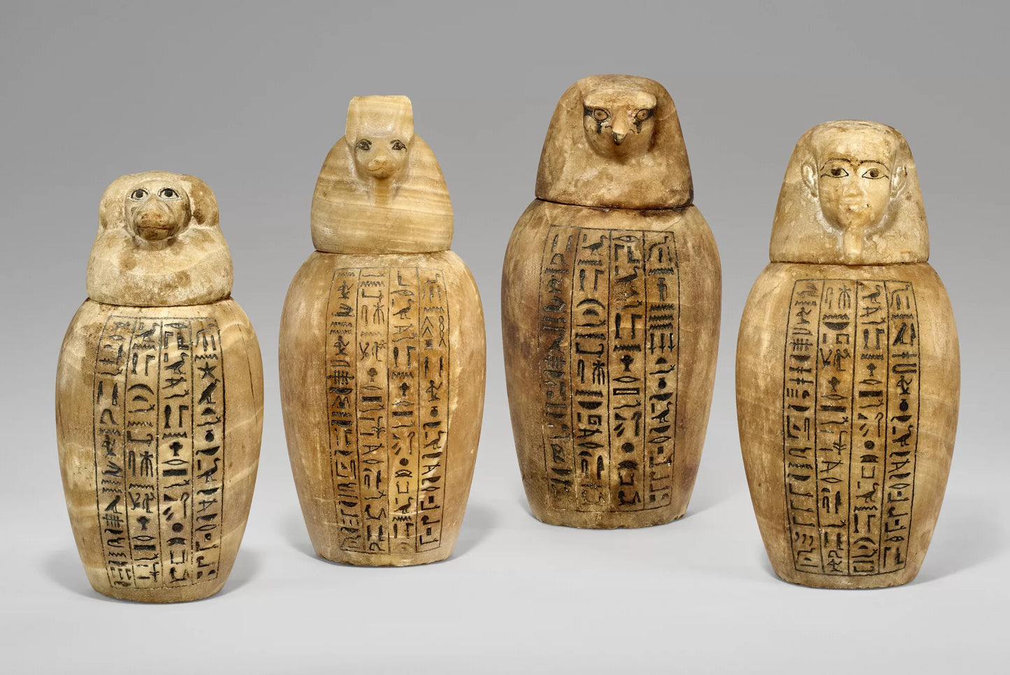 A Set of Four Egyptian Canopic Jars