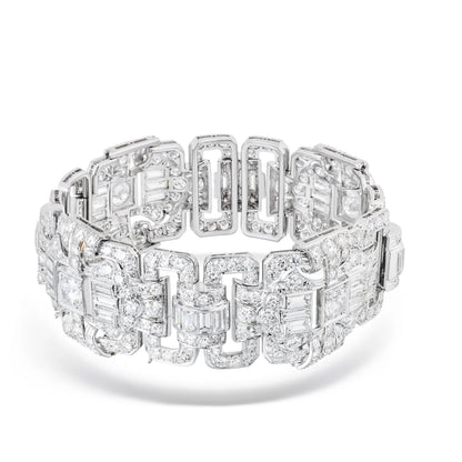 Platinum Estate Diamond Bracelet