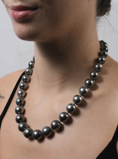 14kt White Gold Lady's South Tahitian Pearl Necklace 18''